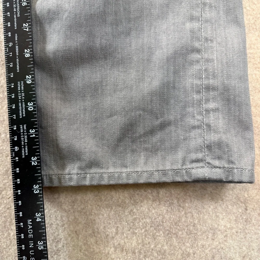7 For All Mankind Austyn Jeans 29 Relaxed Straight Grey Denim Made in USA
